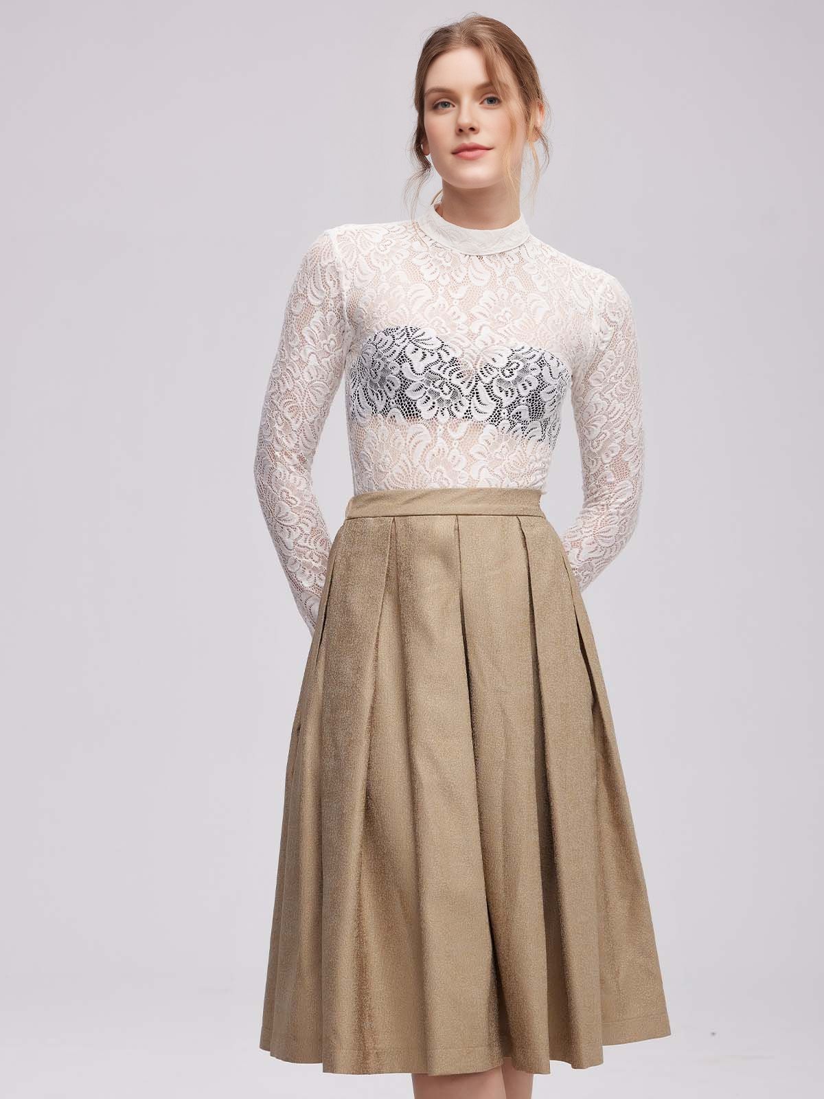 Dirndl in Grün mit Hakenverschluss