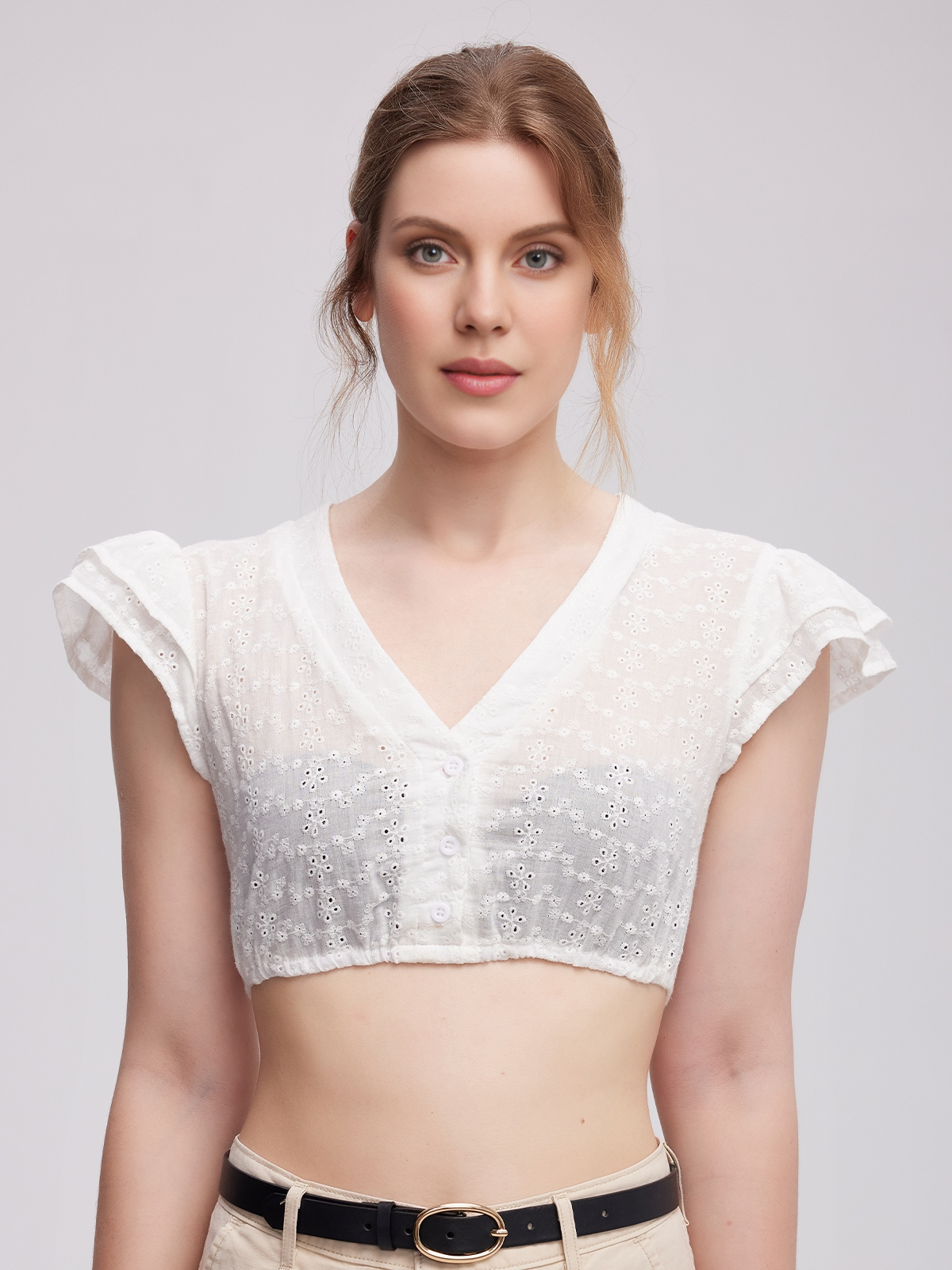 Dirndlbluse in Weiß