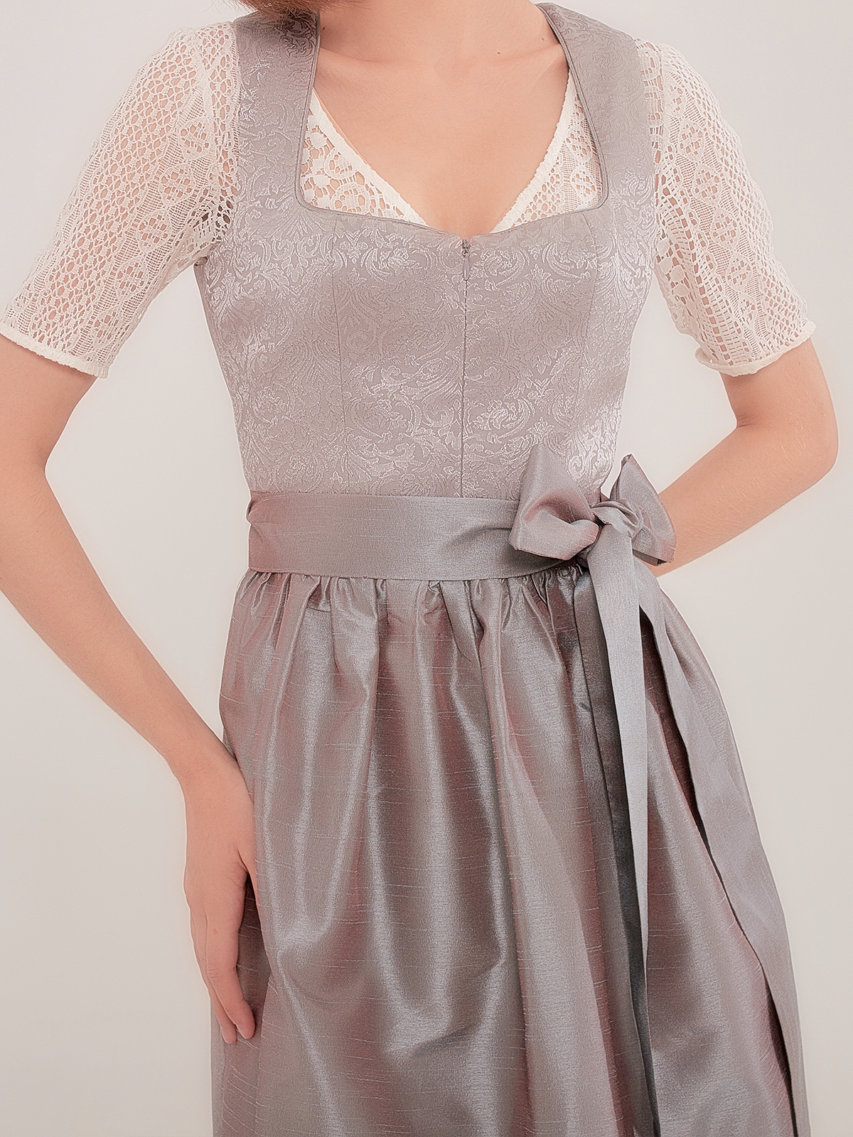 Dirndl Bluse Langarm in Grün