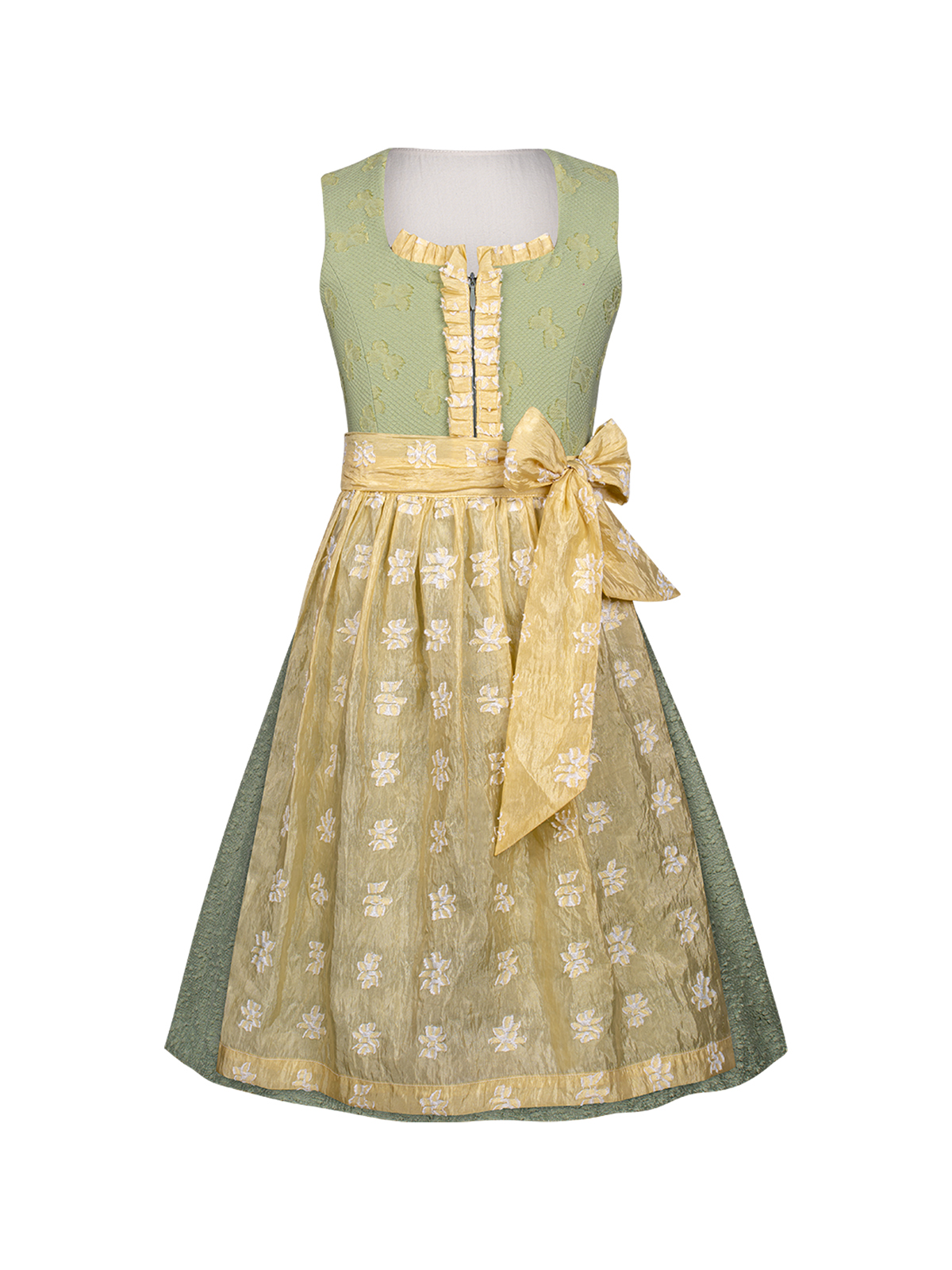 Modernes Dirndl in Salbeigrün