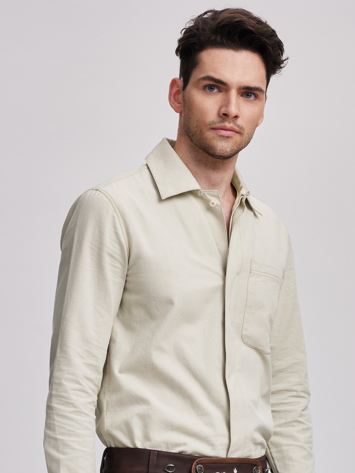 Dirndlbluse in Beige