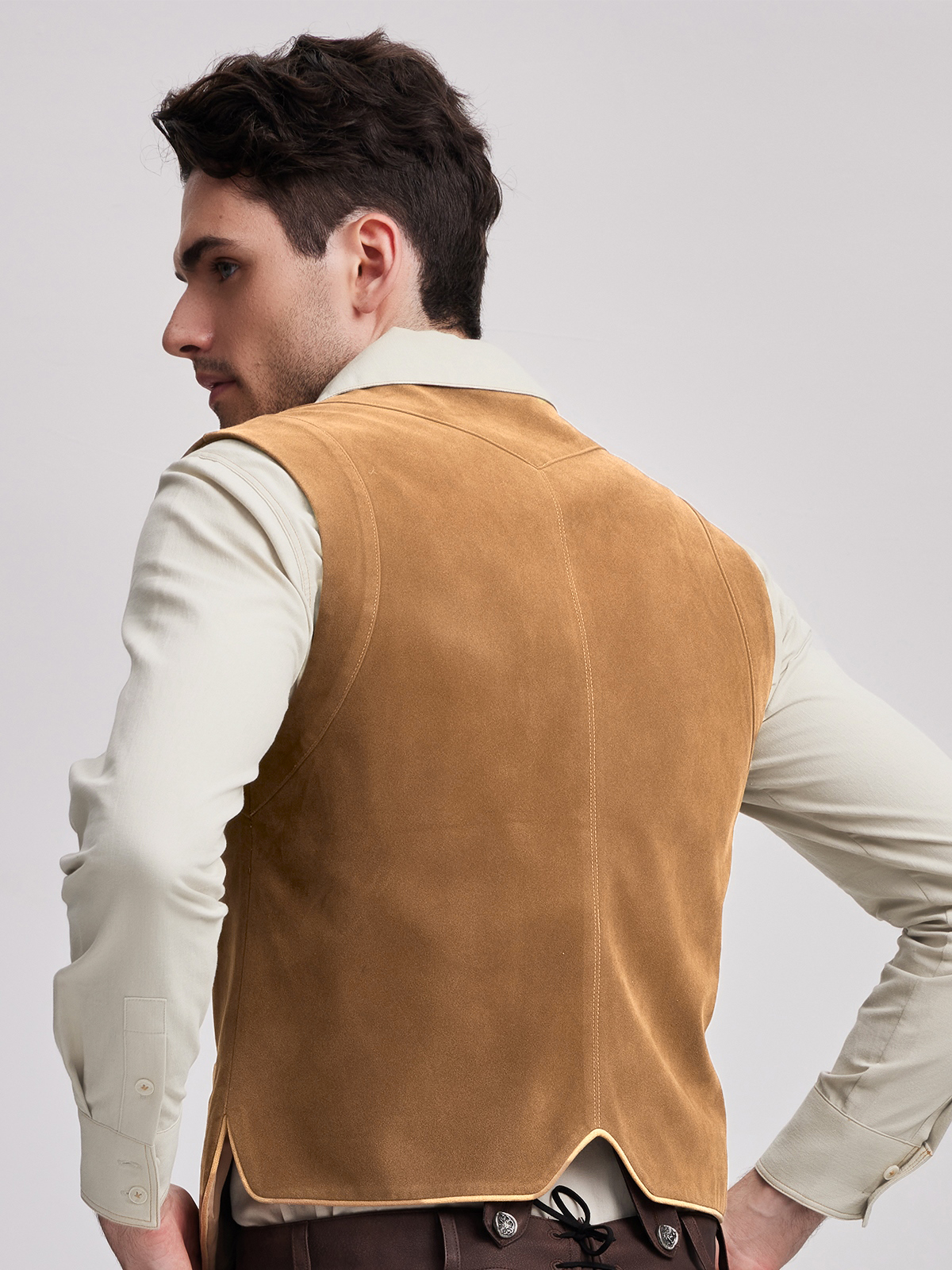 Dirndl rosa grün mit gelber Weste